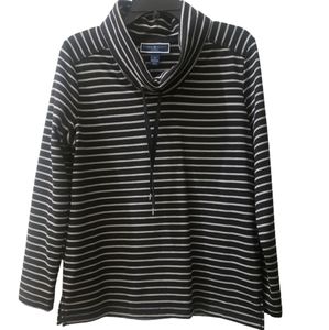NWOT Karen Scott - Sport Funnel-Neck Drawstring Long Sleeve Pullover Top, SZ S